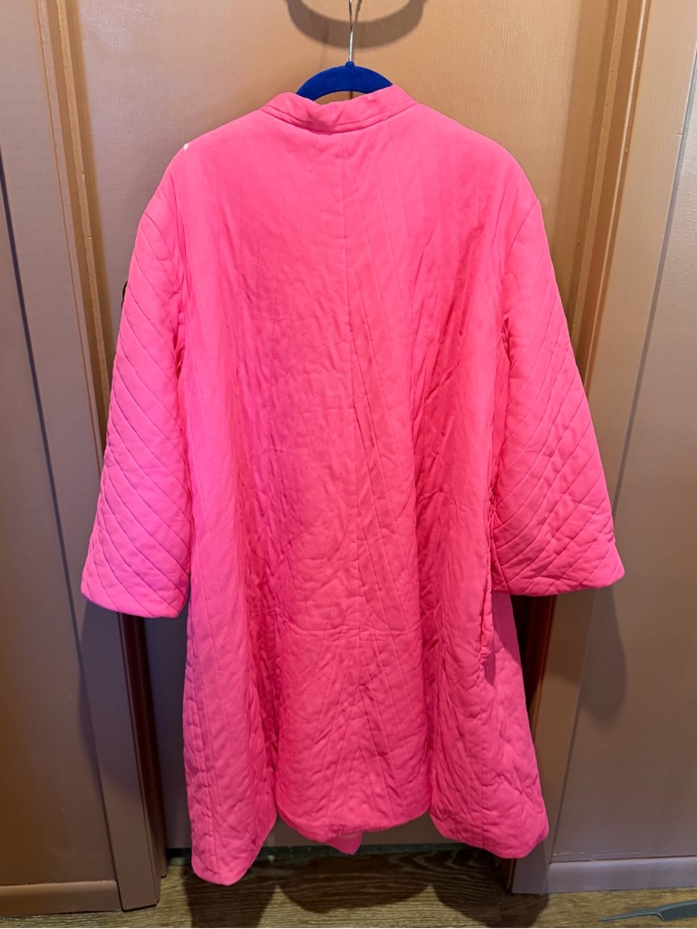 Lisanne 1960 Neon Pink  Quilted House Coat Medium - Picture 7 of 8